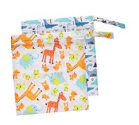 ULDIGI 2pcs Storage Bag Small Pouch Zip Diaper Bag for Mommy Portable Nappy Organizer Cartoon Patterns