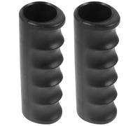 ULDIGI 2pcs Universal Trolley Handle Grip Covers for Small Cart and Wheelchair, Black PVC Tube Handle Sleeves with Ergonomic Design to Protect Hands and Comfort