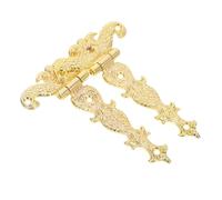 ULDIGI 2pcs Vintage Decorative Cabinet Hinges with Floral Pattern Zinc Alloy Material, Smooth Operation and Quiet Opening for Wardrobe Doors and Treasure Chests in Home Decor