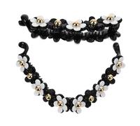 ULDIGI 2Pcs Vintage Flower Banana Clips for Thick and Fine Hair Elegant Acrylic Hair Accessories for Women Sleek Ponytail Clamps for Daily and Formal Use