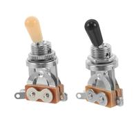 ULDIGI 2pcs Way Electric Guitar Wiring Kit with Metal Volume Tone Knob and Potentiometer User-friendly Shakehead Selector in Black Beige Versatile Sound Control for Performance and