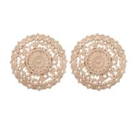 ULDIGI 2pcs Wood Decal Wooden Appliques Round Stylish Modern Wood Material Refined Visual Experience Practical Home Decoration for Cabinets Mirrors