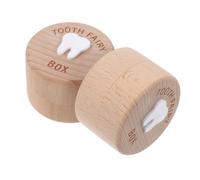 ULDIGI 2pcs Wooden Tooth Fairy Box for Handcrafted Solid Wood Lost Teeth Keepsake Container Portable with Intricate Carving for Boys Birthday Shower