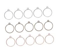 ULDIGI 30PCS Open Back Bezel Pendants Alloy Hollow Frame DIY Craft Jewelry Making Accessories Antique Bronze Silver Gold for Necklace Earring Keychain