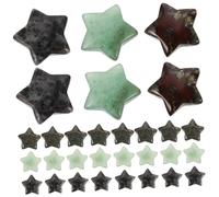 ULDIGI 30pcs Polished Natural Crystal Star Decoration for Home Decor Office Meditation and Photo Props Unique Five-pointed Ornaments