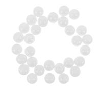 ULDIGI 30pcs White Ball Inserts for Plastic Doll Noise Maker Squeaker Accessories for Handmade Crochet and Plush Repair Sensory Development Craft Bells for Auditory Engagement