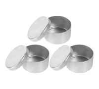ULDIGI 3pcs Aluminum Soil Storage Containers Sampling Weighing Jars Lightweight round Soil Weighing Holders for Laboratory Experiment and Measurements