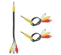 ULDIGI 3pcs Audio Adapter Cord Connect Cord Pvc Copper Wire Reusable One-to-three Female Seat Design for Tv Adapter and Audio Transmission Use in Home Entertainment Systems with Assorted