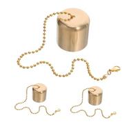 ULDIGI 3pcs Brass Candle Snuffer Vintage Fire Extinguisher Tool with Chain for Oil Lamps Wine Bottles Candles Tarnish-Resistant Metal Flame Snuffing Caps