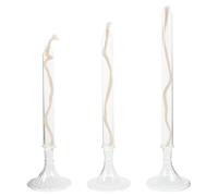 ULDIGI 3pcs Glass Candle Oil Lamp 3-Size Candlelight Dinner Atmosphere Transparent Taper Candles Kerosene Lamp Oil Lantern Wedding Festival Decoration for Fine Dining Restaurants Home