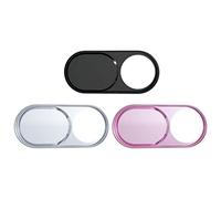 ULDIGI 3pcs Metal Webcam Privacy Covers Sliding Lens Protectors for Laptop Smartphone Desktop Office Use with Black Silver Rose