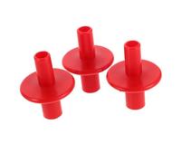 ULDIGI 3pcs Red Double Head Cymbal Stand Sleeves Drum Kit Parts Cymbal Mount Bracket Replacement for Hi Hat Clutch with Secure Fit and Vibrant Color Accent