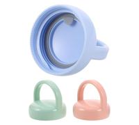 ULDIGI 3pcs Reusable Plastic Bottle Caps with Screw Top Lid and Handle Blue Pink Green Replacement for Milk Water Storage Bottles Food-Grade Plastic Easy Single-Hand Operation for Travel