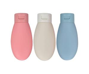 ULDIGI 3pcs Shampoo Bar Container Refillable Travel Bottle Set 60ml Portable Leak-proof Plastic Lotion Dispenser for Trips and Travel Toiletries
