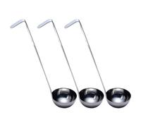 ULDIGI 3pcs Stainless Steel Soup Ladles 60cc Solid Metal Kitchen Ladle Set 1.5mm Thick Measuring Spoons for Household and Restaurant Soup Serving