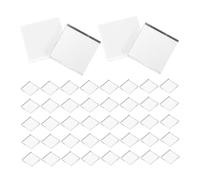 ULDIGI 400pcs Self-Adhesive Square Mirror Mosaic Tiles Fire-Resistant Glass Decorative Pieces for Jewelry Art Crafts Home DIY Projects Water-Resistant Silver Tiles