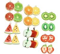 ULDIGI 45Pcs Mixed Style Fruit Slices Charms for DIY Jewelry Making Cute Fruit Pendants and Accessories for Necklaces and Bracelets Unique Holiday present Ideas