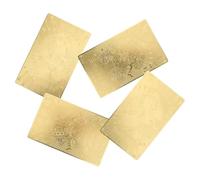 ULDIGI 4pcs 2026 Feng Shui Wealth God Amulet Cards, Double-sided Pure Copper Tai Sui Protection Charm, Oriental Luck Blessing for Fortune, Health, Travel Safety