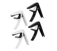 ULDIGI 4pcs Black Abs Guitar Capos Simple Practical Capo Clamp Protects Instrument Comfortable Touch Suitable for Professionals and Music Teachers