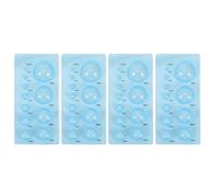 ULDIGI 4pcs Blue Half Ball Domes Paper Quilling Mold Set with Number Markings for 3D DIY Paper Crafting and Flower Pot Making Tools
