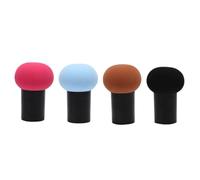 ULDIGI 4pcs Creative Mushroom Shaped Cosmetic Face Body Powder Puff Set, Washable Latex Makeup Sponges that Save Powder, for Women’s Daily Beauty Routine Random Color