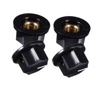 ULDIGI 4pcs Effect Knob Instrument Accessories Audio Knob for Guitar Volume Control Knobs Volume Knob Potentiometer Practical Control Knobs Shaft Potentiometer Knob Devices Black Plastic