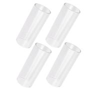 ULDIGI 4pcs Glass Guitar Slides Set Acoustic Electric Guitar Slide Sticks and Bottleneck Technique