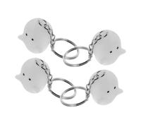 ULDIGI 4pcs Glow Dark Ghost Keychain Cute Luminous Miniature Car Key Holder Bag Pendant for Students Portable Lightweight Halloween Party Favors Unique Choice