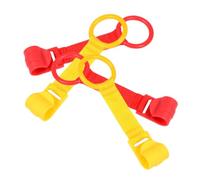 ULDIGI 4pcs Hand Pull Rings for Walking Assistance Safe Plastic Cot Hanging Rings with Clips Pull Up Bars for Early Learning and Standing Support