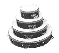 ULDIGI 4pcs Hand Tambourine Boy Girl's Musical Instrument Double Row Tambourine for Church and Performing