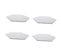 ULDIGI 4pcs Hexagon Soundproofing Mats Grey Felt Sound Insulation Pads Self-adhesive Wall Decorations for Home Office Noise Reduction