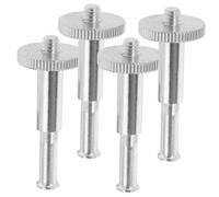 ULDIGI 4pcs Microphone Stand Adapter Metal Thread Converter 3/8 to 1/4 Screw Mic Boom Arm Mount Accessory Silver Compatible with Mic Stand Holder and Camera Screw Adapter for Live Sound Stage Use