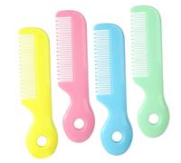 ULDIGI 4pcs Newborns Hair Combs round Teeth Abs Material Toddler Combs for Massaging The Scalp and Removing Knots Baby Shower Nursery Accessories