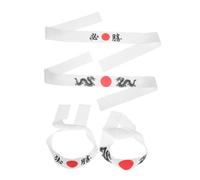 ULDIGI 4pcs Ninja Headband for Adjustable Japanese Hachimaki Wide Headband for Karate Samurai Costume Party Decoration and Role Play Accessories