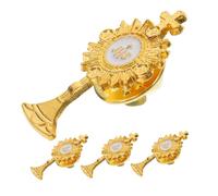 ULDIGI 4pcs Religious Lapel Pin Alloy Cross Brooch for Suits Shirts Multipurpose Clothing Accessory for First Communion Baptism Ceremony and Party Favor