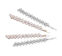 ULDIGI 4pcs Sparkly Hair Grips Featuring Crystal Rhinestone Hair Pins with Secure Hold and Alloy Material for Wedding and Party Occasions Combining Feminine Elegance and Bling Fashion