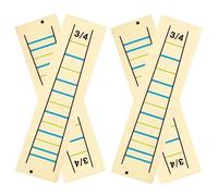 ULDIGI 4pcs Violin Fretboard Finger Position Stickers Removable Scale Labels for 3/4 Size Beginner Learning Accessories