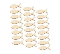 ULDIGI 50 Pcs Unfinished Wooden Fish Cutouts for DIY Crafts Natural Blank Fish-Shaped Signs for Painting and Coastal Wall Decor Multipurpose Rustic for Creative Projects and Handcrafting