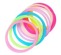 ULDIGI 50pcs Glow The Dark Silicone Wristbands Versatile Hair Ties for Women Party Accessories for Themed Events Neon Hair Accessories and Fun Gatherings