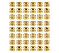 ULDIGI 50pcs Metal Guitar String End Beads for Folk Acoustic Guitars, Golden Tail Pieces for String Modification, Universal Metal Beaded Accessories Suitable for Ukulele and Mandolin