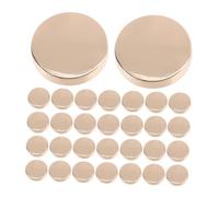 ULDIGI 50pcs Round Flat Metal Coat Buttons Zinc Alloy Gold Finish Replacement for Suits Blazers Jackets Pants Snap Button Replacement Vintage Style Sewing Craft