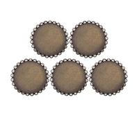 ULDIGI 5Pcs Antique Bronze Brooch Bottom Base Lapel Pin Support 30Mm Inner Diameter for DIY Badge Pins Crafts and Jewelry Making Accessories