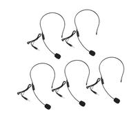 ULDIGI 5pcs Headset Microphone with Threaded Connector, Wired Head-mounted Mic for Voice Amplifier, Ear Hook Hanging Microphone Suitable for Teachers and Speech Use