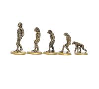 ULDIGI 5pcs Human Evolution Figures Educational Primitive People Model Dark Gold for Creative Teaching Aid History Learning Cognitive Play