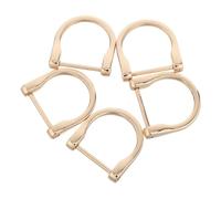 ULDIGI 5pcs Metal Horseshoe Buckle Metal D-shackle Ring Buckle for Bag Purse for Bag Making for Purse D Ring for Crafts for Straps D Small Golden