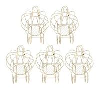 ULDIGI 5pcs Metal Pumpkin Carriage Candy Boxes for Wedding Party Favors, Halloween Treat Boxes Pumpkin Cart Decor Souvenirs Wrapping Supplies