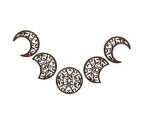 ULDIGI 5pcs Moon Art Wall Decor Wooden Moon Shape Wall Decoration Unique Artistic Elegant Home Hanging Ornaments Eye-catching Decoration Not Easy to Fade