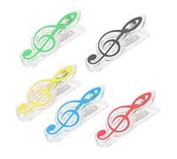 ULDIGI 5pcs Music Book Holder Clip Plastic Score Clips Music Note Clamp Bookmark for Reading and Studying