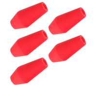 ULDIGI 5pcs Portable Rubber Archery Arrowheads with Enhanced Safety, Red Practice Arrow Tips for Outdoor Archery Matches and Target Training, Wear-resistant Soft Arrowheads Suitable