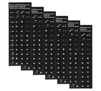 ULDIGI 6 Sheets Laptop Keyboard Stickers Spanish Language Replacement Keyboard Decals PVC Material Easy to Use for Office and Home